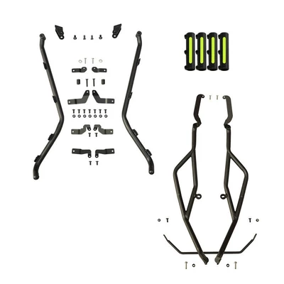 modification of the Zongsheng 150X bumper, Motorcycle bumper - black-carbon-steel-spotlight-model-front-bumper-rear-bumper-black-vinyl