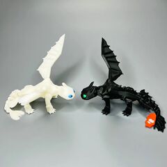 跨境3D打印夜煞无牙仔玩具关节可懂翅膀可展开创意桌面摆件手办玩