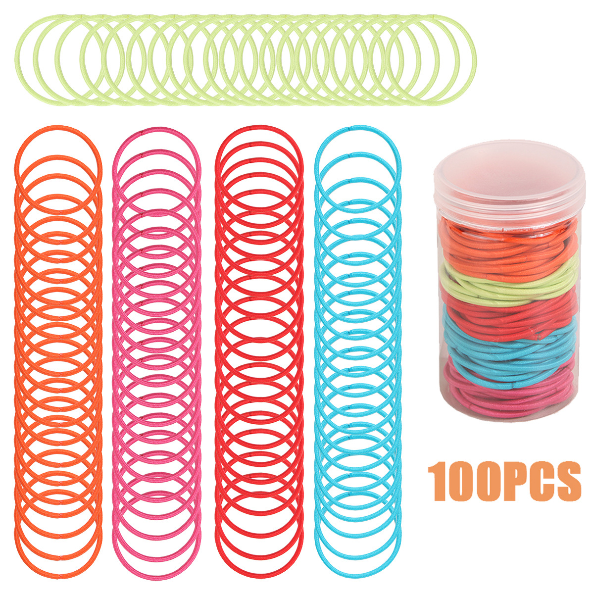 Basic Solid Color Cloth Rubber Band display picture 4