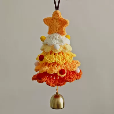 Car hanging Christmas Tree Ornaments Plush - christmas-tree-pendant-yellow