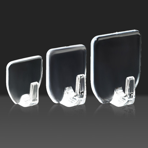 Waterproof transparent hook, traceless hook, household punch-free traceless hook, bathroom wall hanging sticky hook