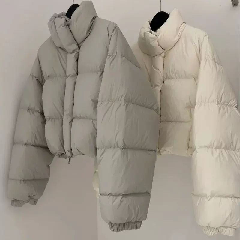 杭州四季青冬季女装平湖白鸭绒女士羽绒服女高级感短款外套女批发