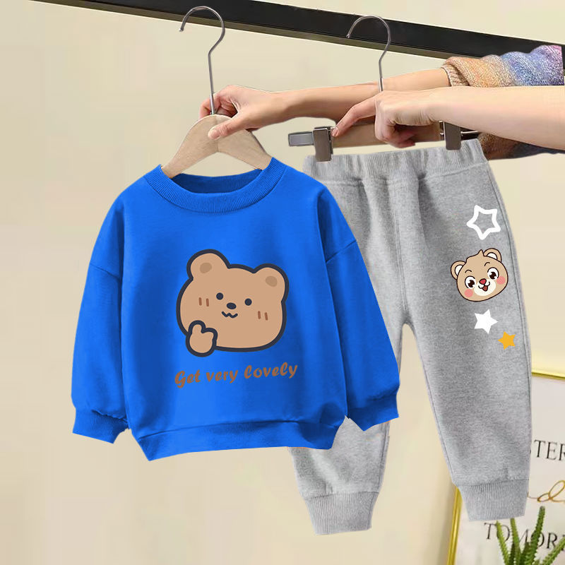 Set Moda Autunno Straniero Ragazzi Ragazze Top a maniche lunghe Abbigliamento per bambini Bambino piccolo e medio_voghion.com