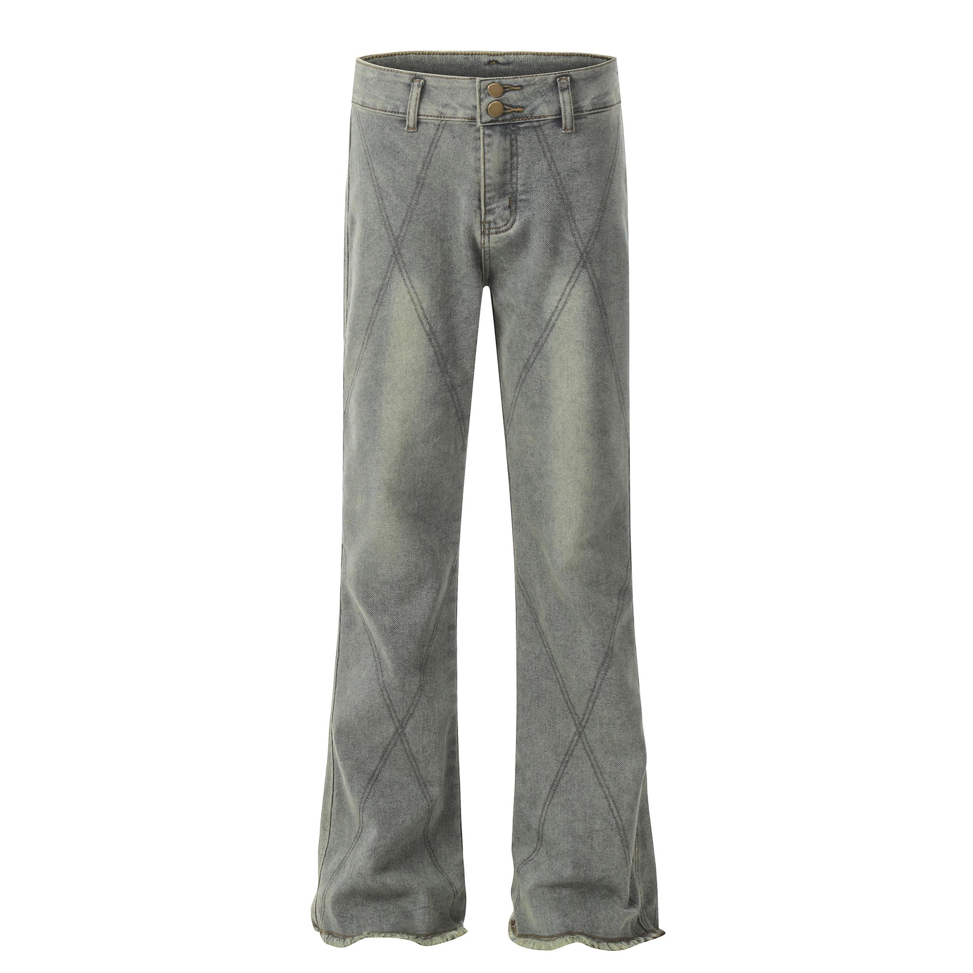 Jeans personalizados pantalones de comercio exterior transfronterizo para dibujar muestras personalizadas OEM fábrica de prendas de vestir prueba gratuita