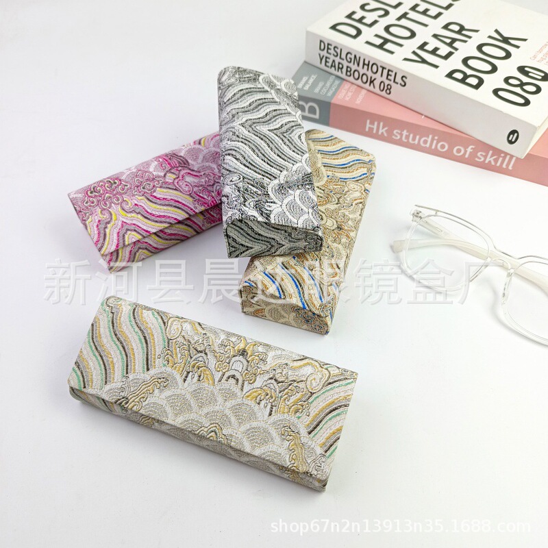 Handmade glasses box in stock wholesale new Chinese trend anti-pressure glasses box anti-fall anti-pressure national style advanced glasses box