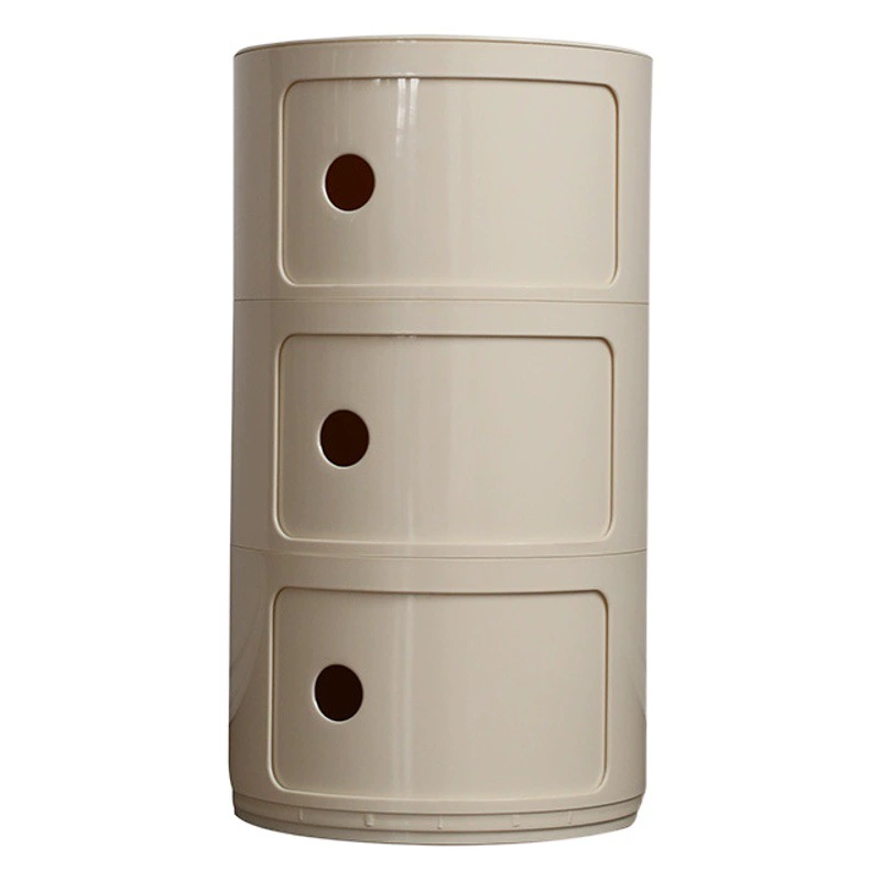 Nordic ins сетка красная круглая тумбочка Современный минималистичный пластиковый шкаф для хранения Многослойный небольшой боковой шкаф для гостиной шкафчик