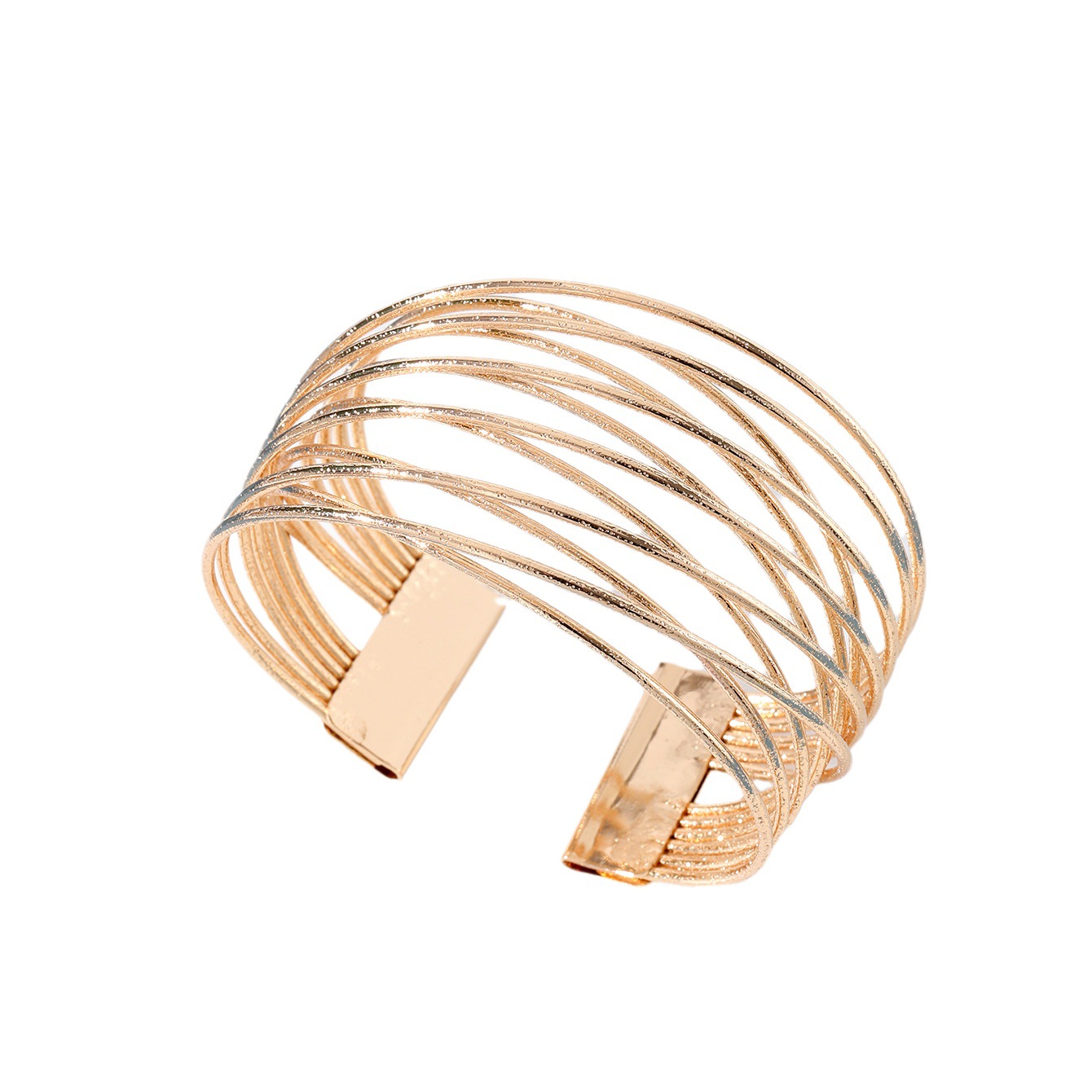 Simple Style Solid Color Gold Plated Alloy Wholesale Bangle display picture 1