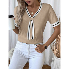 C 30937 Color Block V-neck Sweater ײɫ V ��ë�¿羳����