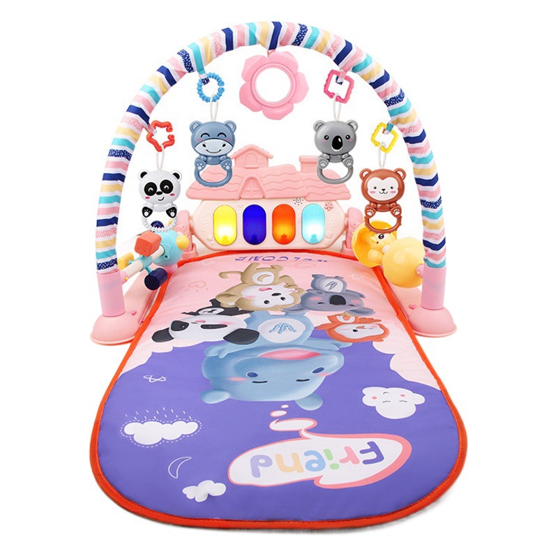 Gimnasio de actividades con piano de pedal para bebés – Juguete musical educativo para recién nacidos