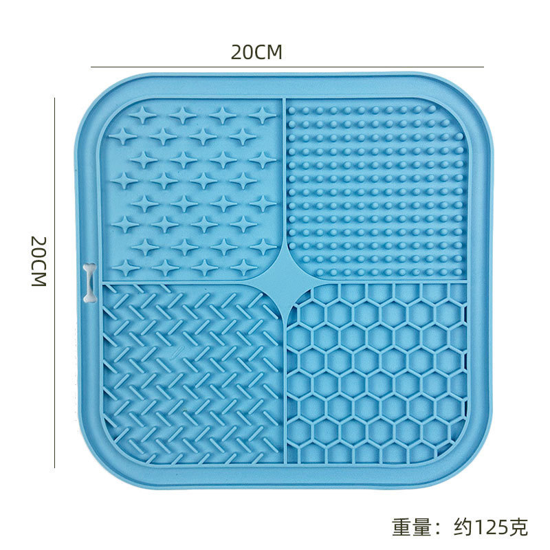 卸売シリコン製ペット用スローフードマット、犬用窒息防止スローフードマット、猫用知育用漏れ防止フードマット、滑り止め、噛みつき防止、簡単使用|undefined