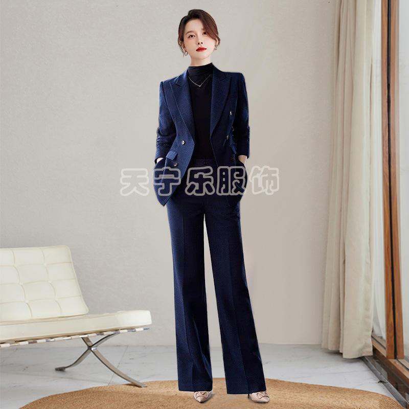 秋冬スーツスーツ女性ワイドパンツ高級職業服カジュアルスーツジャケット高級感通勤作業服夏