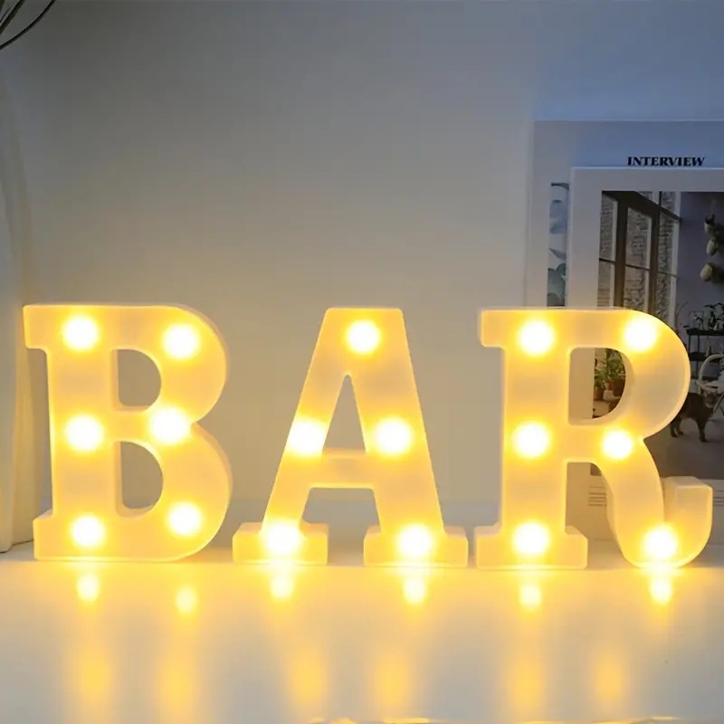 Amazon (16cm) LED blanco inglés número de letras lámpara de cumpleaños propuesta de matrimonio atmósfera lámpara LED lámpara decorativa