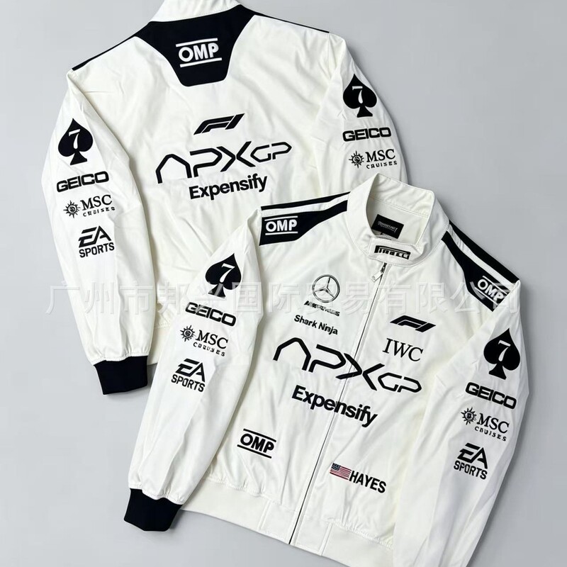 F1 Embroidered Racing Suit Motorcycle Riding Jacket Fully Embroidered Racing Suit Embroidered Winter Cotton Jacket Custom-Made F1 Embroidered Racing Suit Motorcycle Riding Jacket Fully Embroidered Racing Suit Embroidered Winter Cotton Jacket Custom-Made