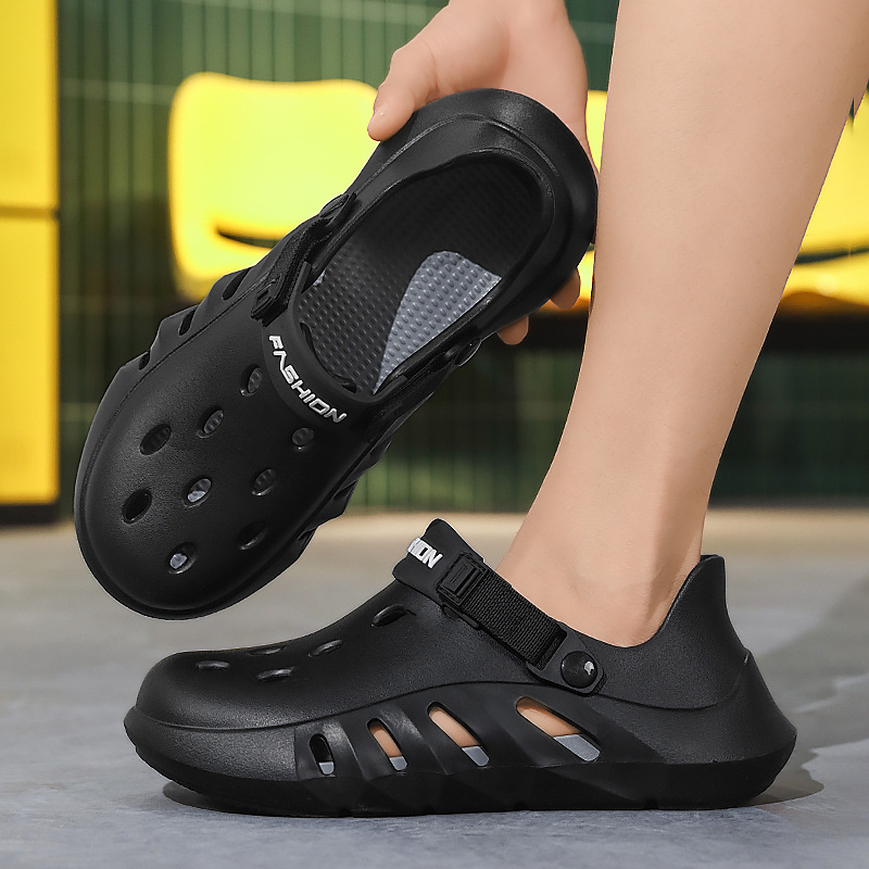 Summer Ew Model Of Clogs Wear, Trendy Outdoor Beach Sandals, Top Quality Sporty Casual Slip-On Closed-Back Driving Slippers For_voghion.com