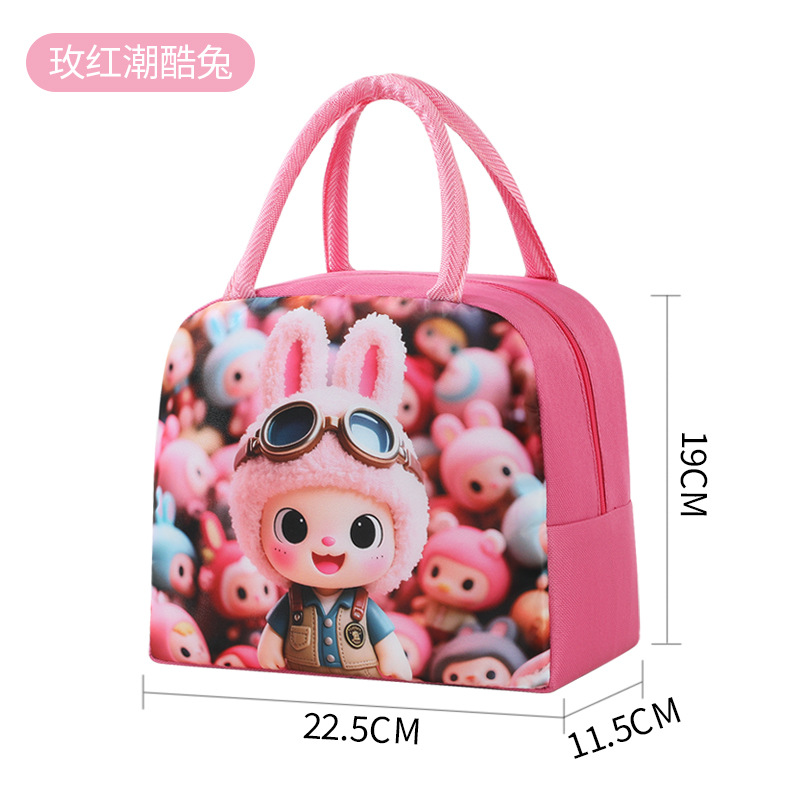 Nuevo paquete de almuerzo de dibujos animados para niños y estudiantes con bolsas de almuerzo de aislamiento térmico bolsas de almuerzo bolsas de almuerzo para trabajar bolsas de viaje a la escuela