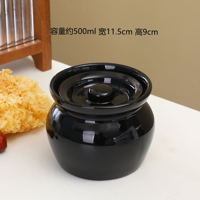 Olla de olla de barro guisada en agua, olla de estofado para una persona, olla de sopa con tapa, snacks de Shaxian, olla de sopa hirviendo de cerámica, venta directa de fábrica