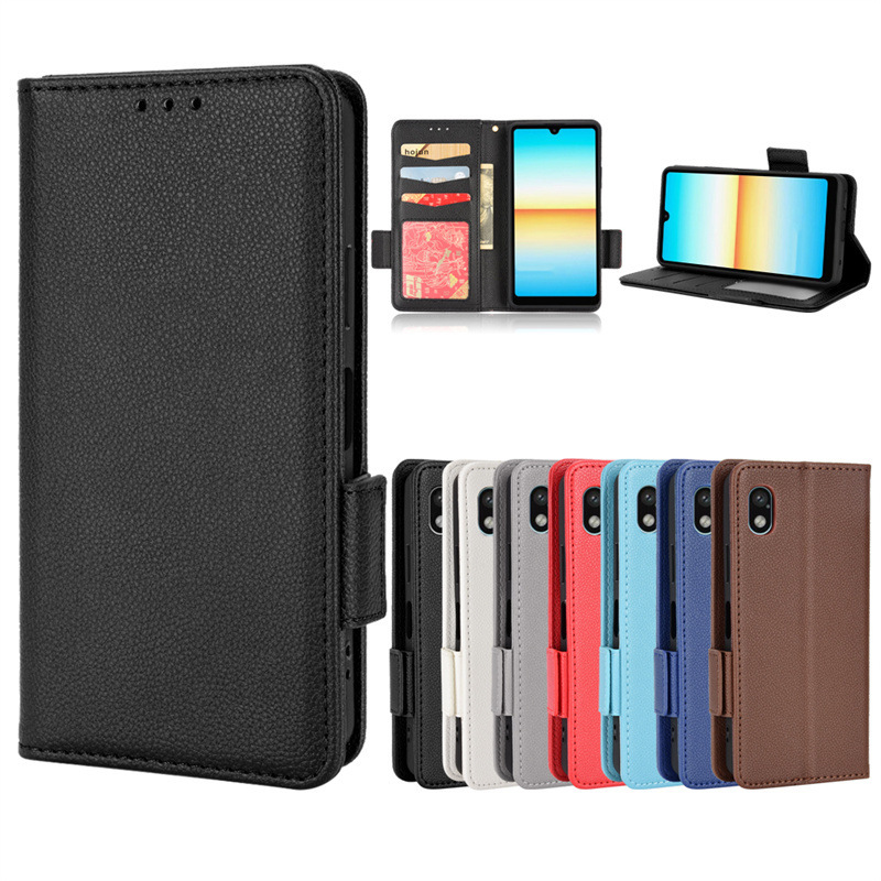 Suitable for Sony Xperia 10 Vii Mobile Phone Leather Case Ace Iii Flip Cover 5V Phone Case Xz2 Lychee Pattern 1Iv