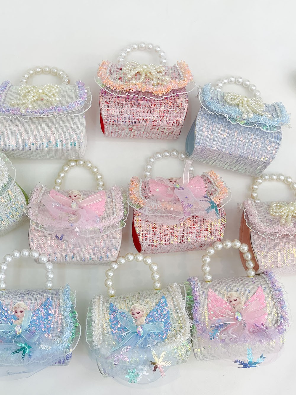 Girls' Bags, Pearl Handbags, Small Chanel-Style Handbags, Shoulder Bags, Accessories, Princess Bags, Portable for Kindergarten Wear