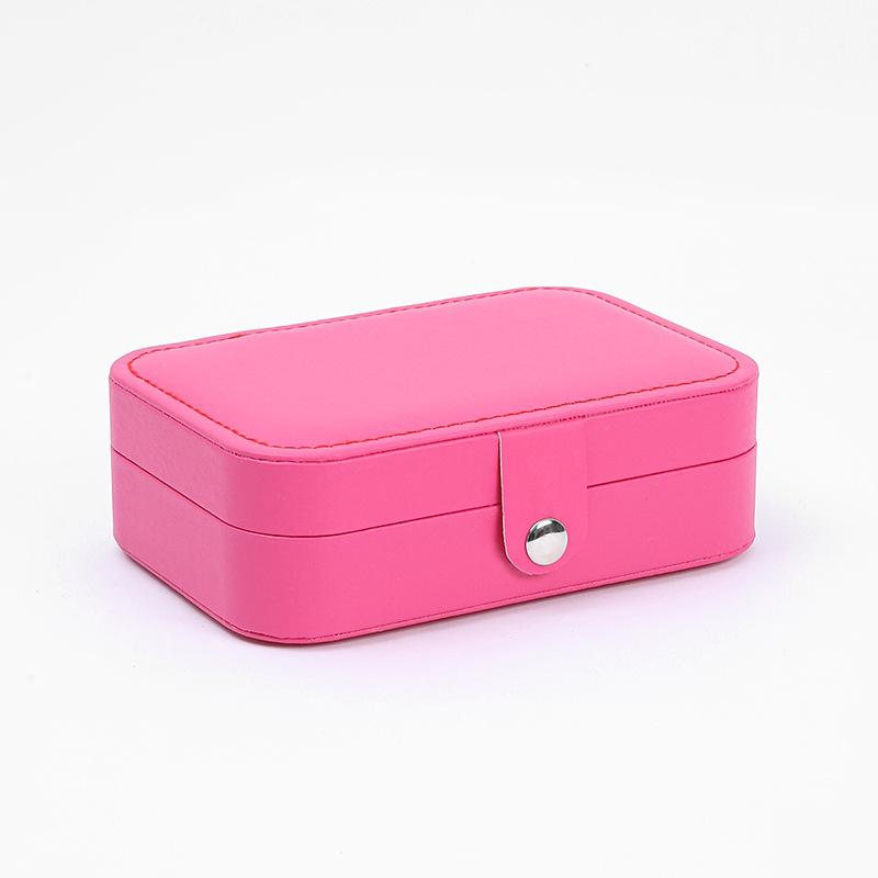 Caja de joyería de alta calidad simple, pendiente, collar, anillo, caja de almacenamiento al por mayor, caja de almacenamiento de joyería antioxidante portátil de doble capa