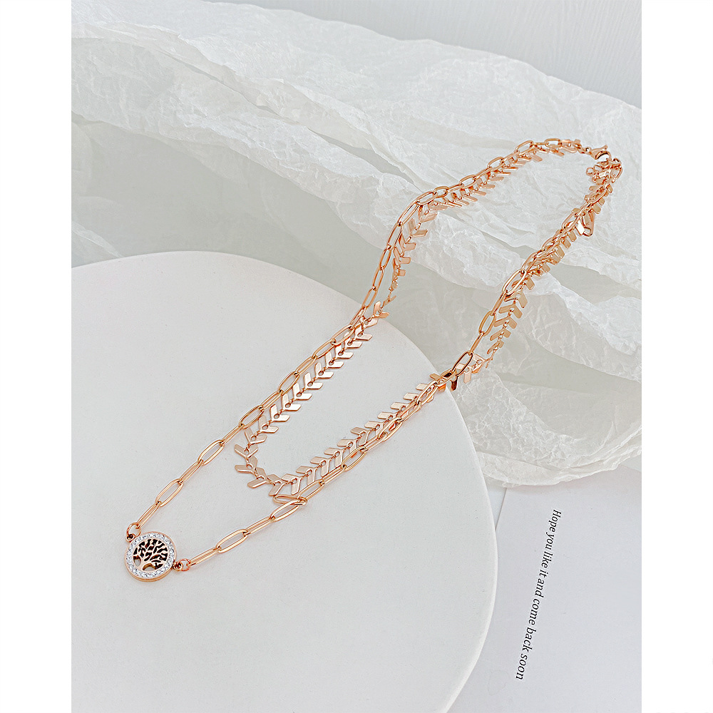 Necklace Classification Niche Design Multi-layer Temperament Retro Tree Of Life New Necklace Female
