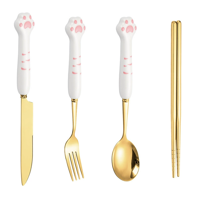 Креативные милые палочки из нержавеющей стали, карманный набор, интернет-звезда, 3 предмета