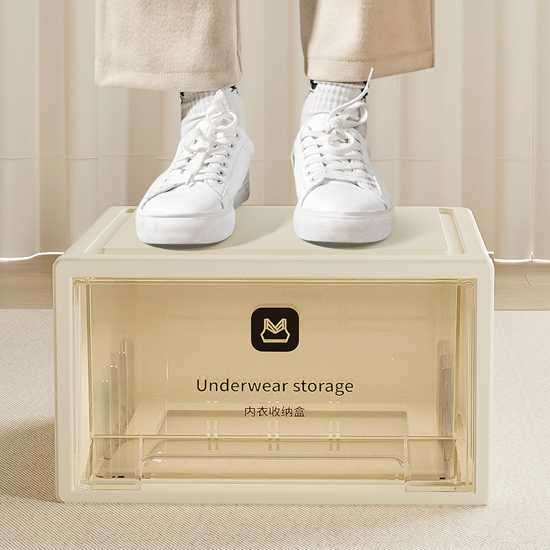 下着ケース多規格クリーム色引き出し式5l10l13l百合創意下着ケース|undefined