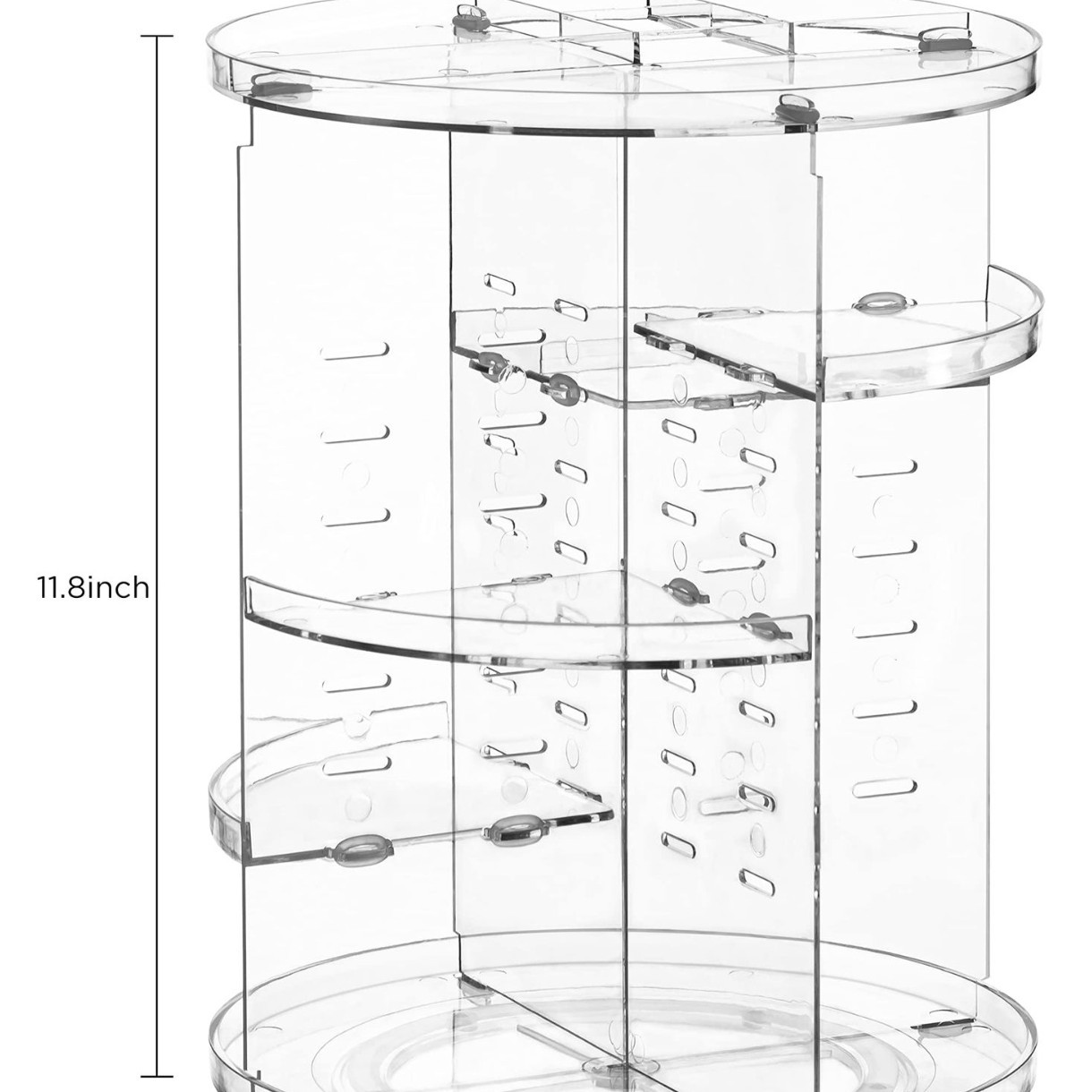 Red en línea caja de almacenamiento de cosméticos rotativos transparente梳妆台 productos de cuidado de la piel estante dormitorio caja de acabado de lápiz labial de escritorio