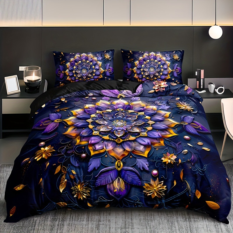 Transfronterizo textil para el hogar Mandala impresión digital quilt kit suave piel transpirable portador TEMU / JIT