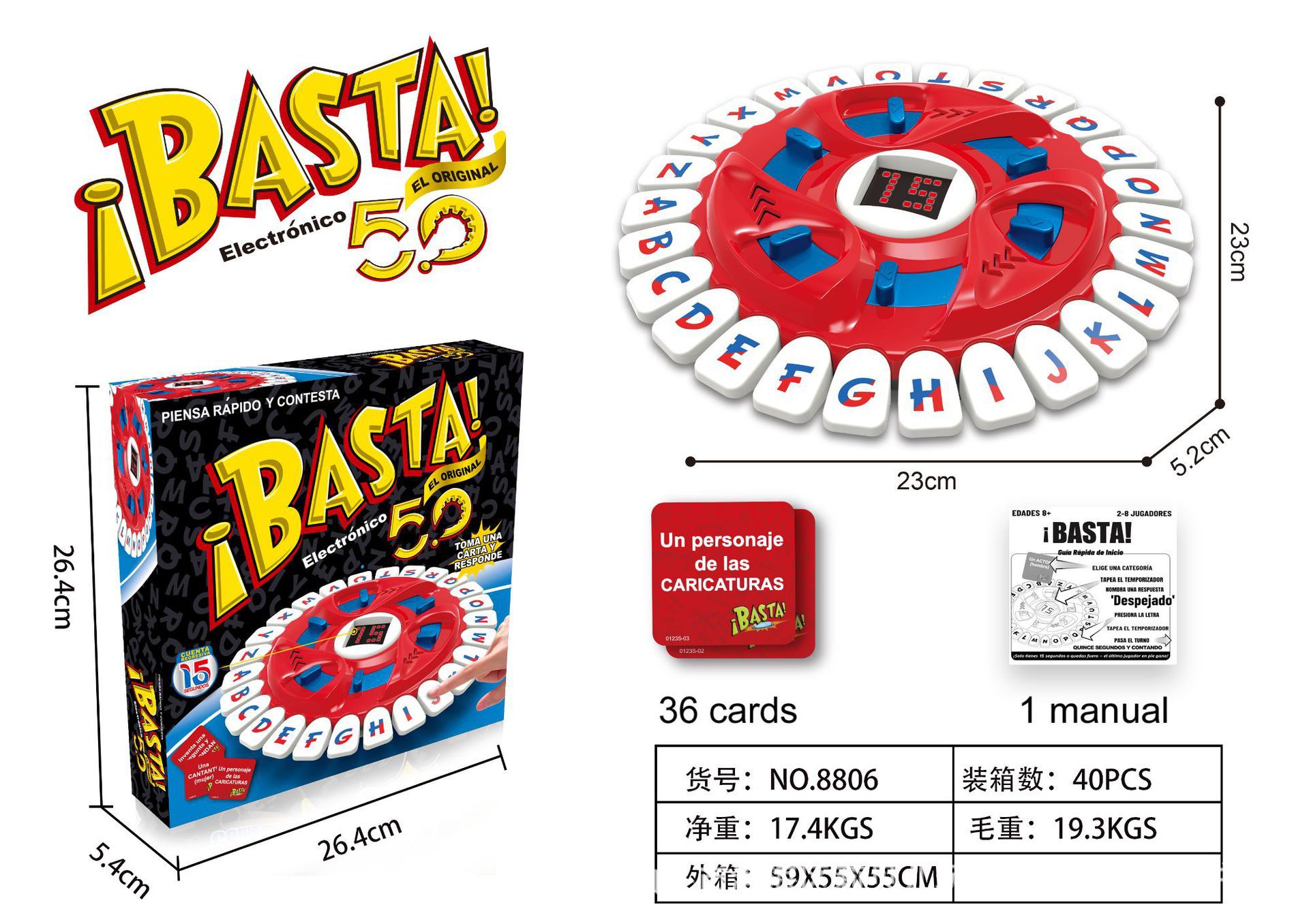 Explosiones transfronterizas cartas locas 26 teclas juegos de mesa mesa de mesa familia juguetes interactivos de puzzle al por mayor