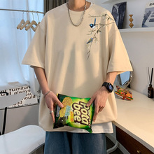 夏季新款半袖潮牌潮流圆领体恤重磅新中式国风短袖t恤男