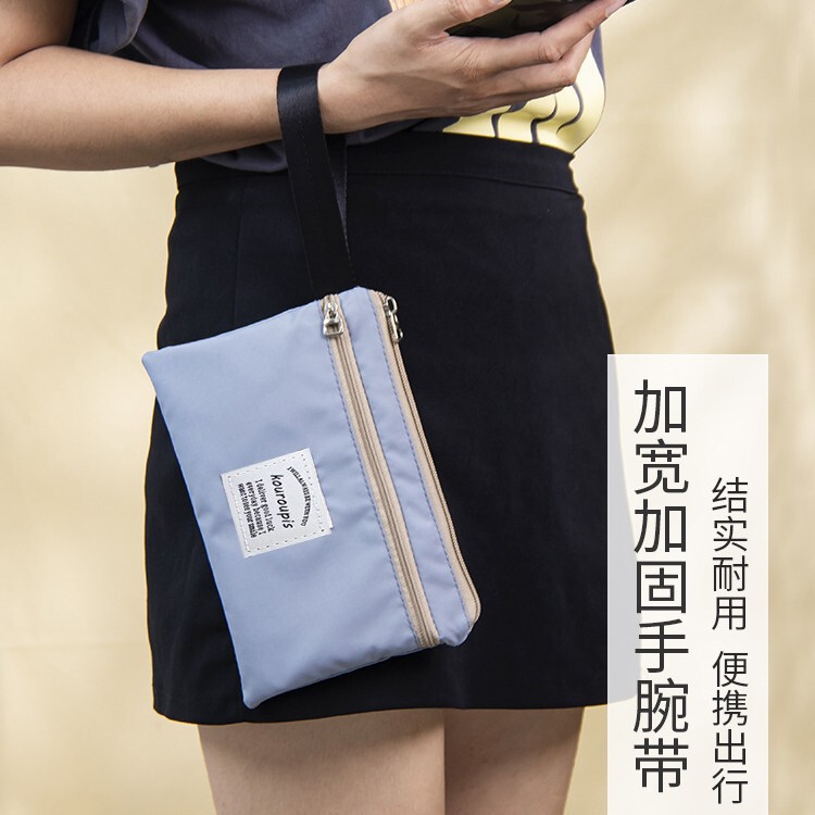 Popular Large-Capacity Wallet for Women, Long and Thin Style, Compact Clutch Bag, Wristlet Bag, Niche Design, Women's Phone Pouch
