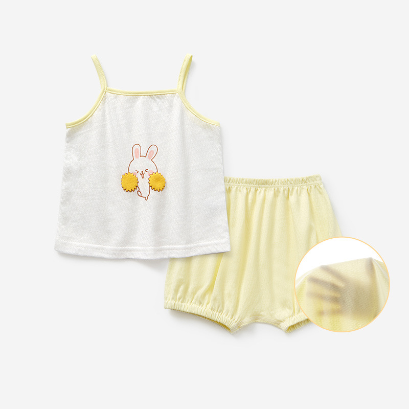 Bebé niña camisola traje niñas chaleco verano sin mangas Delgado niño split shorts dos piezas Bebé Ropa de verano image 11