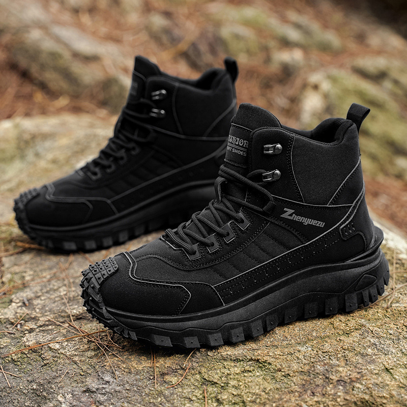 Otoño y invierno nuevas botas Martin al aire libre de montaña para hombres botas tácticas de alto perfil, zapatos deportivos cómodos de tamaño grande
