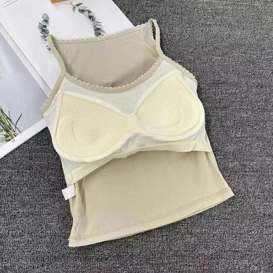 Color de contraste falso dos chalecos de cinturón para mujeres 2025 primavera nueva sensación de diseño interior con chaqueta pura de chica caliente