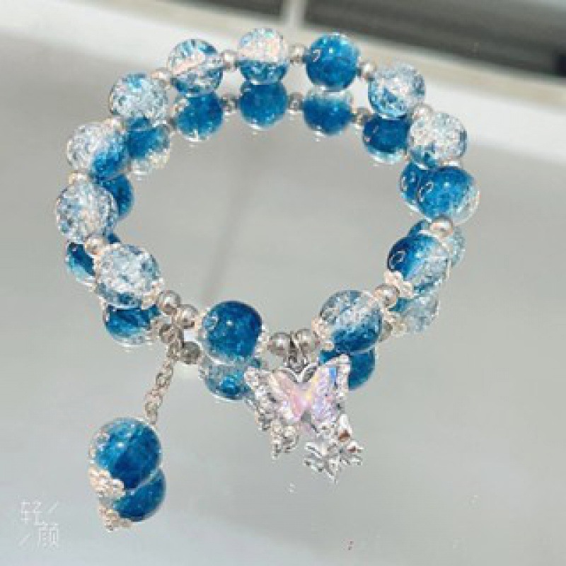 【深海】渐变色爆花琉璃手链古风超仙流星手串情侣闺蜜生日礼物_