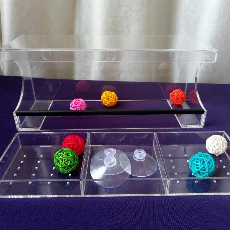 宁波厂家供应可定尺寸 亚克力屋形喂食器 有机玻璃鸽子窗口喂食器