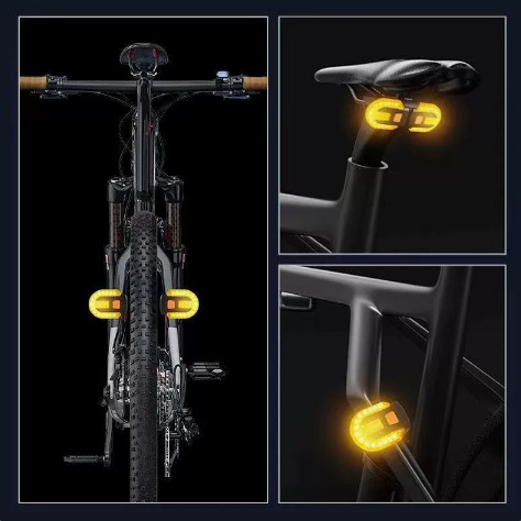 Bicycle USB Charging Wireless Remote Control Steering Tail Light Detachable Mountain Bike Night Riding Warning Light Cycling Equipment