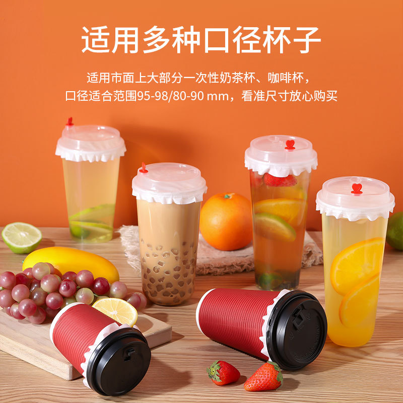 Leche Té para llevar a prueba de fugas almohadilla de papel película de sellado bebida de café jugo junta de sellado película de sellado papel desechable a prueba de derrame