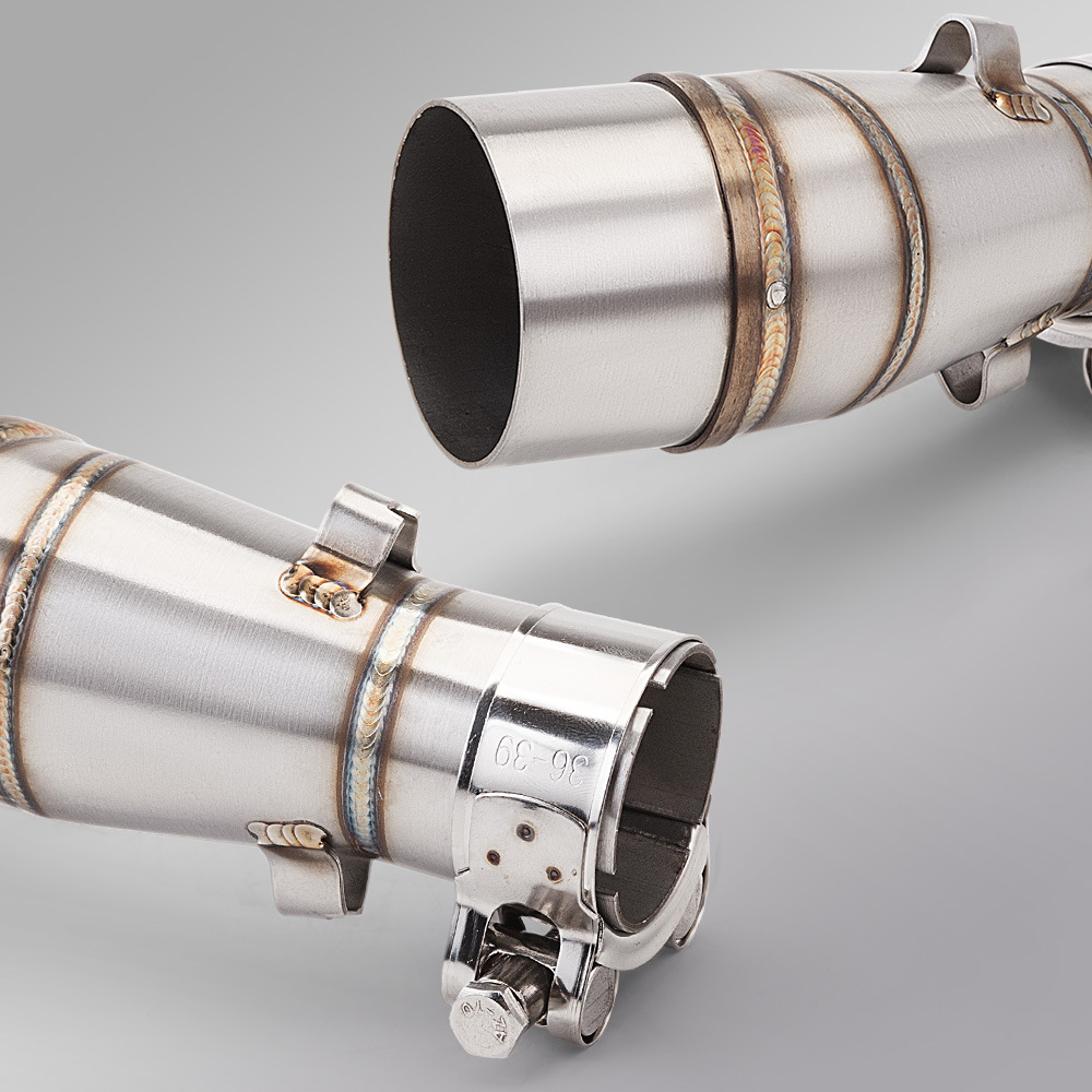 Motorcycle Modification Suitable for Z300 Z250 Stainless Steel Middle Exhaust Pipe Tail Muffler 12-16 Years