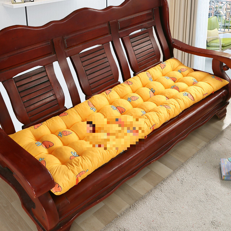 Sofá de madera sólida gruesa cuatro estaciones muebles de madera universal cojín de banco sofá antiguo de tres asientos Nayou