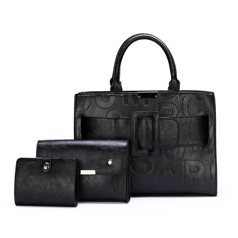 Bolso de mujer de venta caliente transfronteriza 2026 nueva letra impresión bolso de hombro portátil de gran capacidad de hombro mochila image 3