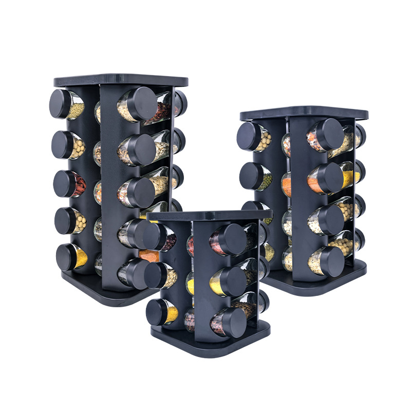 Transfronterizos para estantes de condimento rotativos multicapa, estantes de almacenamiento multifuncionales, estantes de almacenamiento de tanques de condimento de cocina, venta en caliente transfronterizos