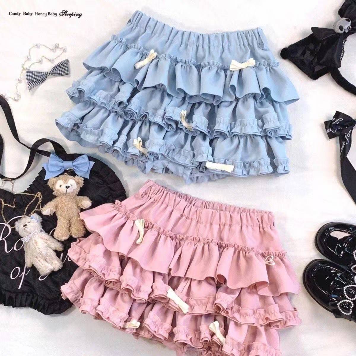 Pink Lace Mini Tutu Skirt, Slim Fit Polyester Cosplay Costume, One Size — detail image 3