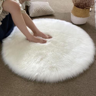 Furry Plush Blanket Imitation Living Room Carpet Bedroom Girl Stain-Resistant Bedroom Bedside Blanket Manufacturer Direct Sale