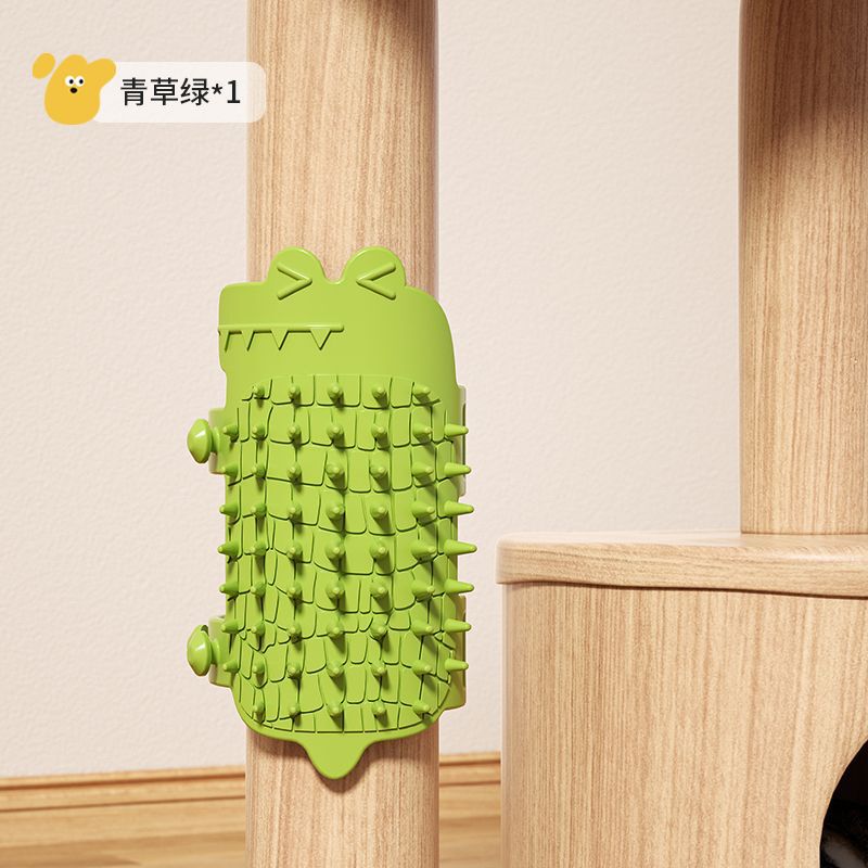 ペット猫ワニかゆみスクラバー、テーブル脚シリコンストラップコーム、壁コーナーマッサージスクラッチボード猫のおもちゃ|undefined