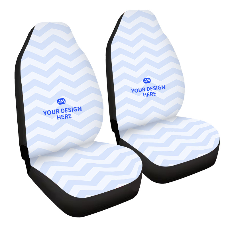Cross-border bestseller Amazon TEMU urgent purchase car seat covers, universal front seat covers with printed heat transfer design, full-cover car seat covers