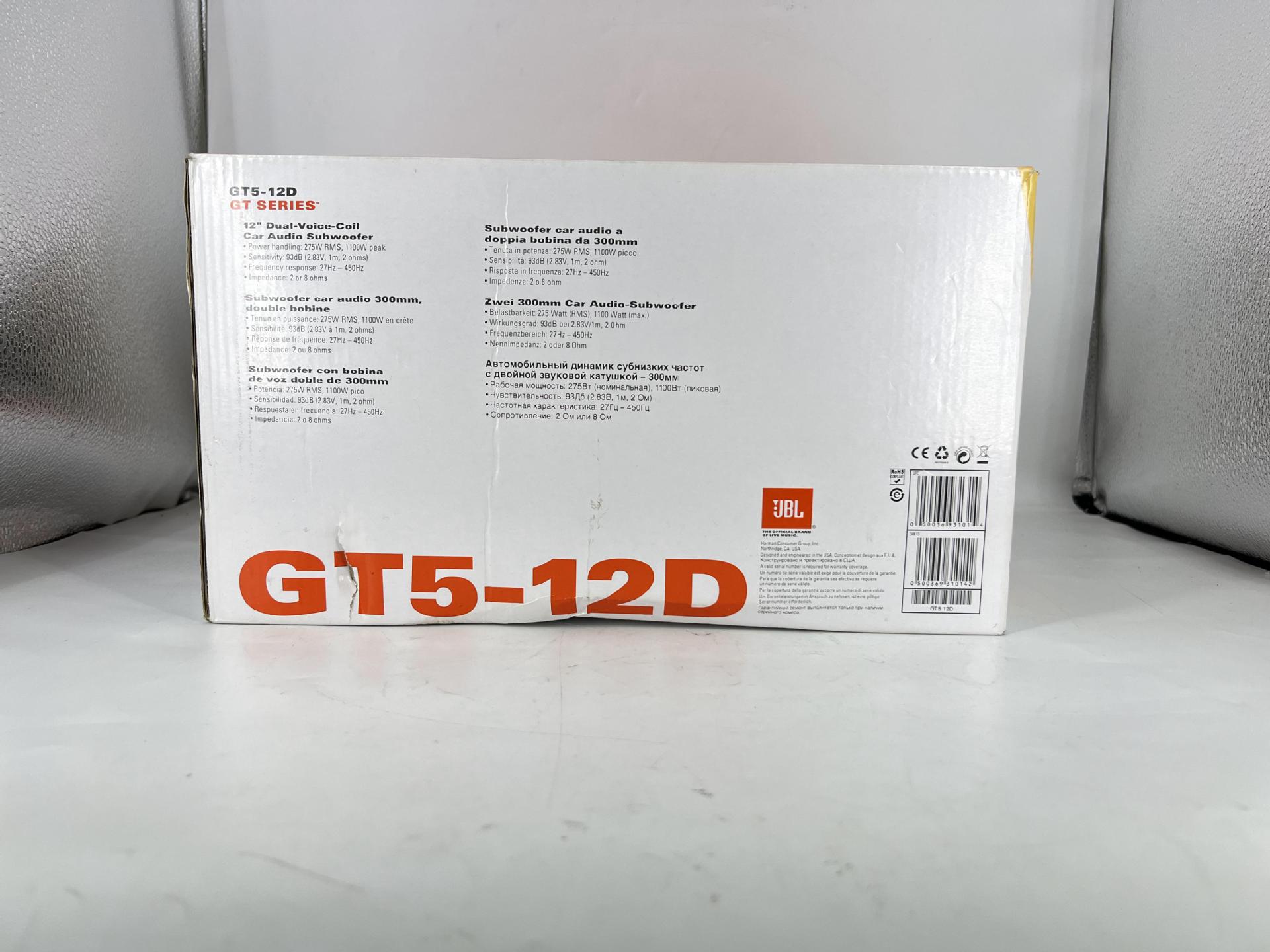 JBL GT5-12D top 12 inch woofer car upgrade preferred single coil design strong bass