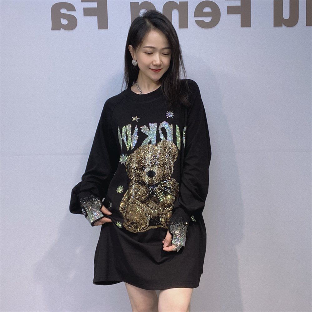 marca de moda de mujer 200 kg grasa MM jerry camiseta de manga larga para mujeres aumentando el peso de la ropa de invierno de manga larga