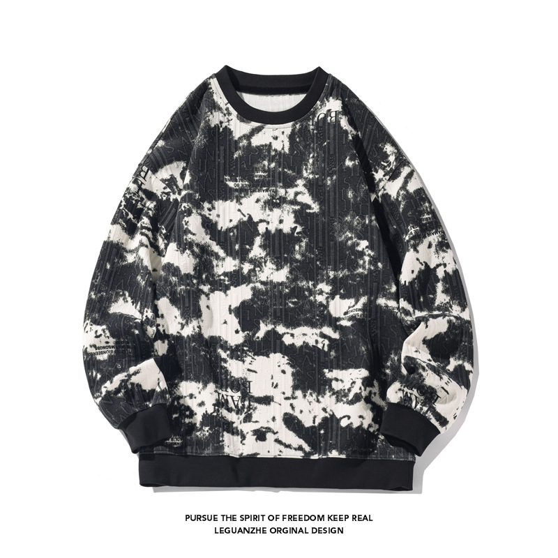 Men's Sweatshirt With American Fashion Print Oversized Pullover_voghion.com