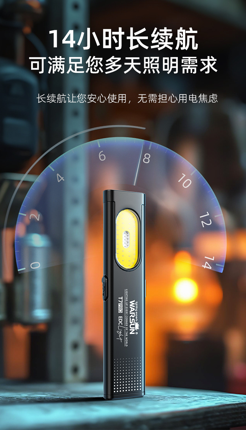 Volson T7Pro Flashlight Strong Light Charging Ultra-Bright Outdoor Small Portable Light Mini Repair Work Light